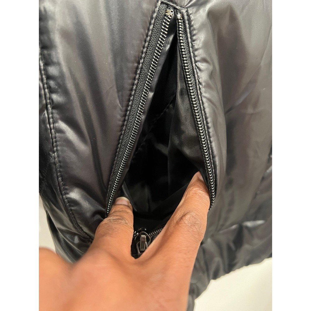 Kenneth Cole Coat Womens Black Quilted Puffer Jacket Sherpa Collar 1X New w Tags - Picture 11 of 16